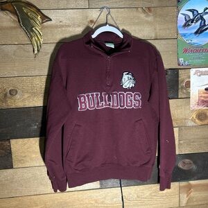 Champion Maroon Bulldogs Zip Up Sweater